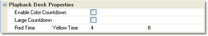 Playback Deck Properties